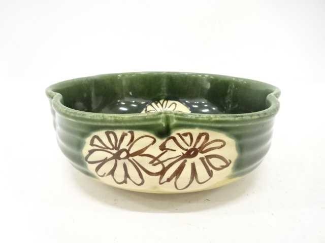 作家物　織部　菓子鉢